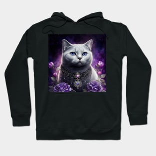 Beautiful White British Shorthair Cat Hoodie